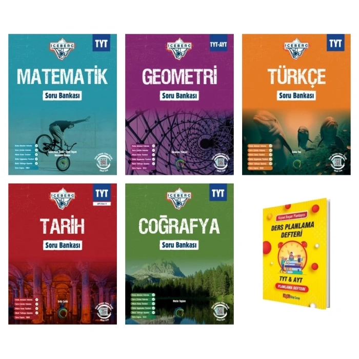 TYT IceBerg Matematik Geometri Türkçe Tarih ve Coğrafya Soru Bankası 5li Set