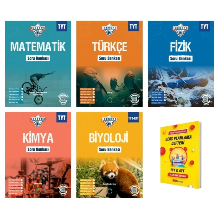 TYT IceBerg Matematik Türkçe Fizik Kimya ve Biyoloji Soru Bankası 5li Set