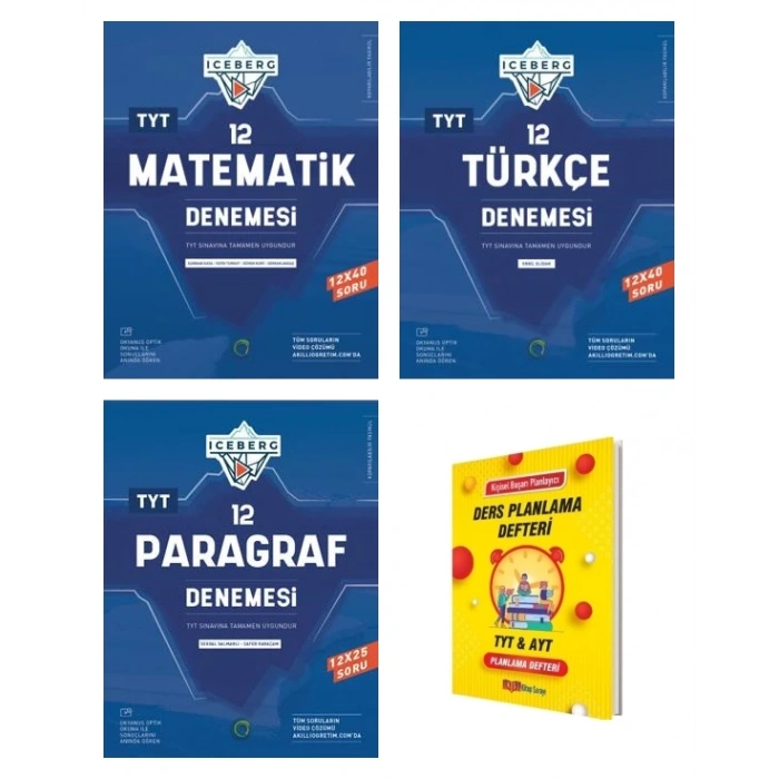 TYT IceBerg Matematik Türkçe ve Paragraf Branş Deneme Seti