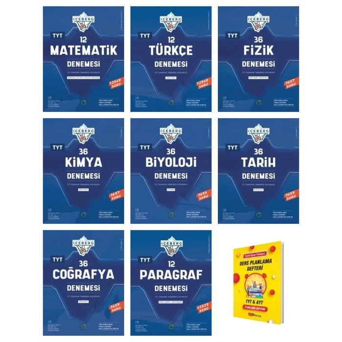 TYT IceBerg Tüm Dersler Branş Denemeleri 8li Set