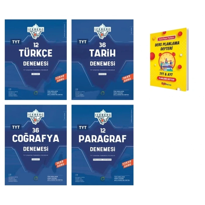 TYT IceBerg Türkçe Tarih Coğrafya ve Paragraf Branş Denemeleri Sözel 4lü Set