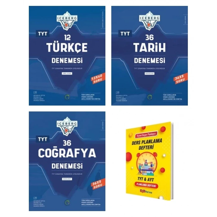 TYT IceBerg Türkçe Tarih ve Coğrafya Branş Denemeleri Seti