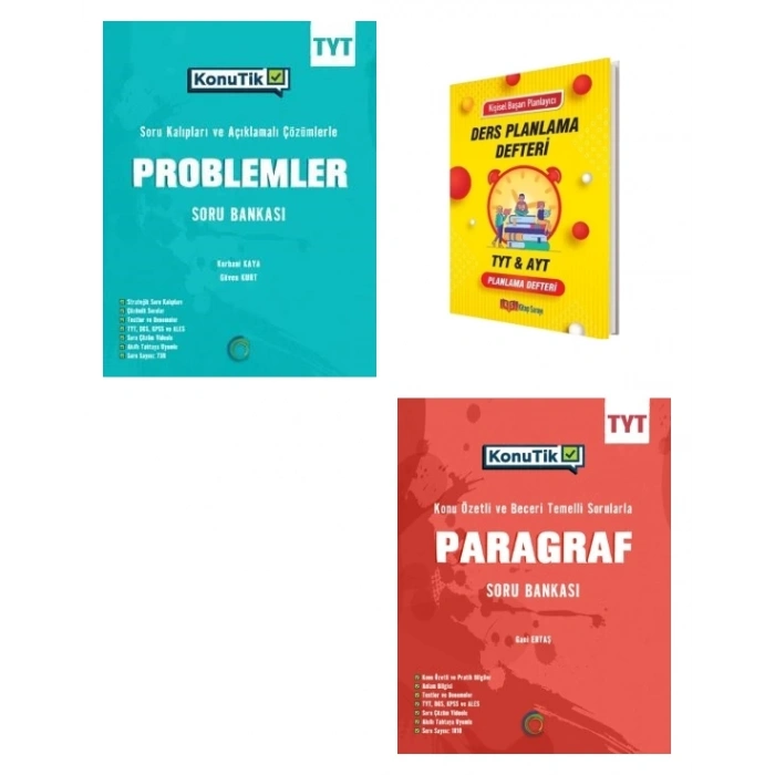 TYT KonuTik Problemler ve Paragraf Konu Özetli Soru Bankası