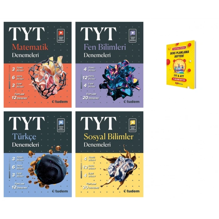 TYT Matematik Fen Türkçe ve Sosyal 4lü Deneme Seti