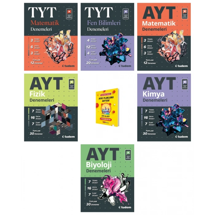 TYT ve AYT Matematik Fen Fizik Kimya Biyoloji Denemeleri 6lı Sayısal Set