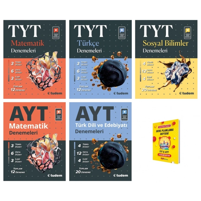 TYT ve AYT Matematik Türkçe Edebiyat Sosyal Eşit Ağırlık 5li Set
