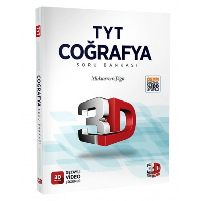3D Yayınları TYT Coğrafya Soru Bankası Tamamı Video Çözümlü