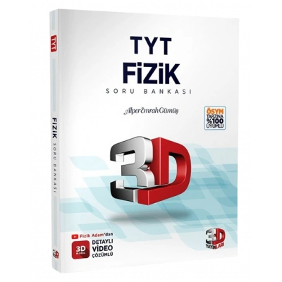 3D Yayınları TYT Fizik Soru Bankası Tamamı Video Çözümlü