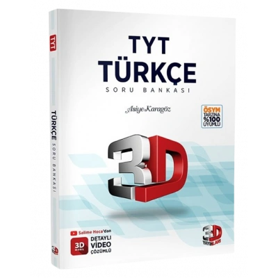 3D Yayınları TYT Türkçe Soru Bankası Tamamı Video Çözümlü