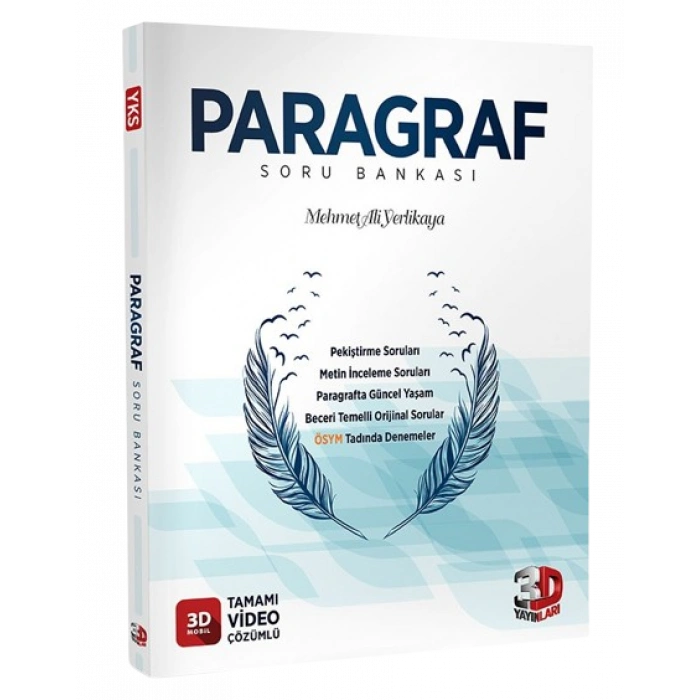 3D TYT Paragraf Soru Bankası Tamamı Video Çözümlü
