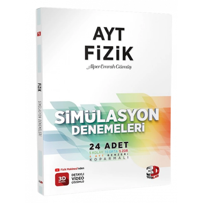 3D Yayınları AYT Fen Bilimleri ve Fizik Simülasyon Denemeleri Tamamı Video Çözümlü