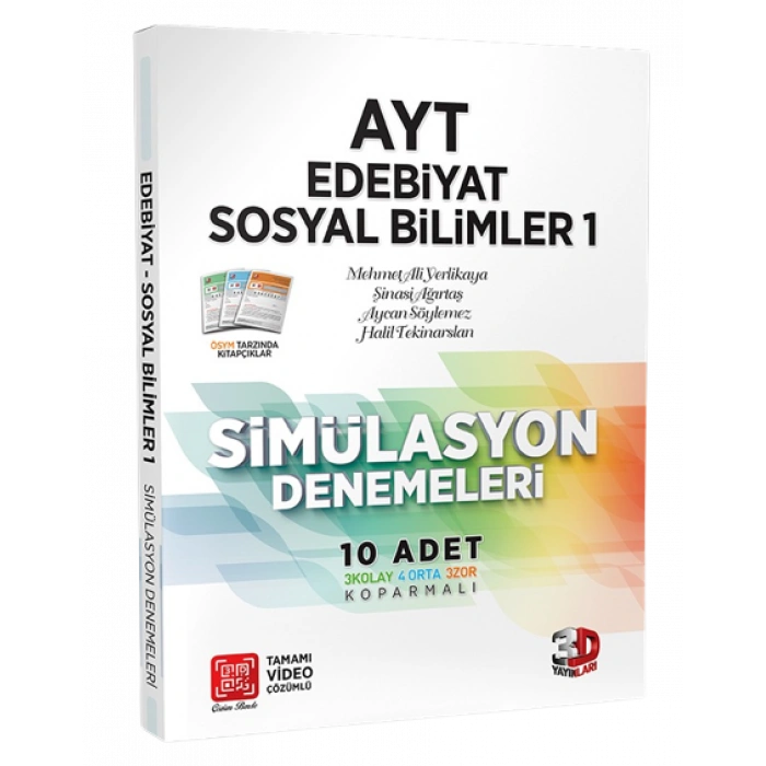 3D Yayınları AYTMatematik+Ayt Edebiyat Sosyal Bilimler-1 deneme
