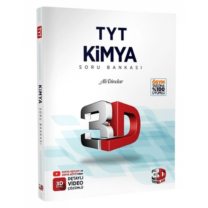 3D Yayınları TYT Kimya Soru Bankası Tamamı Video Çözümlü