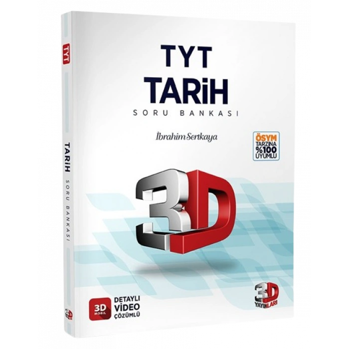 3D Yayınları TYT Tarih Soru Bankası Tamamı Video Çözümlü