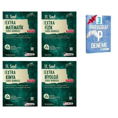 11.Sınıf Extra Matematik Fizik Kimya ve Biyoloji Soru Bankası