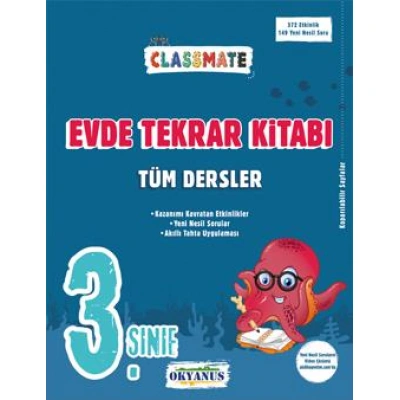 3. Sınıf Classmate Tüm Dersler Evde Tekrar Kitabı