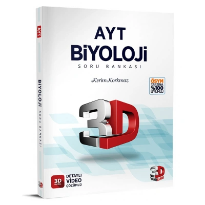 3D Yayınları AYT Biyoloji Soru Bankası Tamamı Video Çözümlü