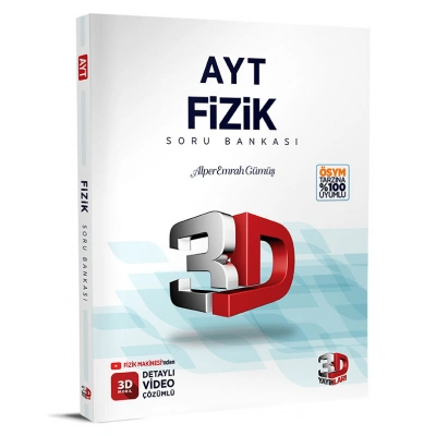 3D Yayınları AYT Fizik Soru Bankası Tamamı Video Çözümlü