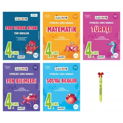 4.Sınıf Classmate Evde Tekrar Kitabı Matematik Türkçe Fen Sosyal