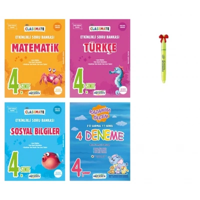 4.Sınıf Classmate Matematik Türkçe Sosyal Bilgiler 4lü Deneme
