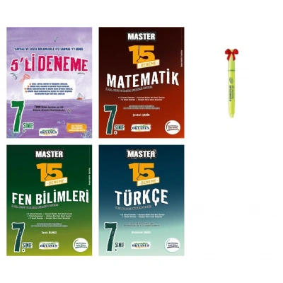 7.Sınıf 5li Genel Master Matematik Fen Türkçe 15li Deneme