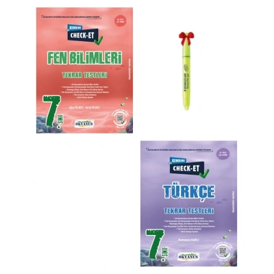 7.Sınıf CHECK-ET Fen Bilimleri ve Türkçe Tekrar Testleri