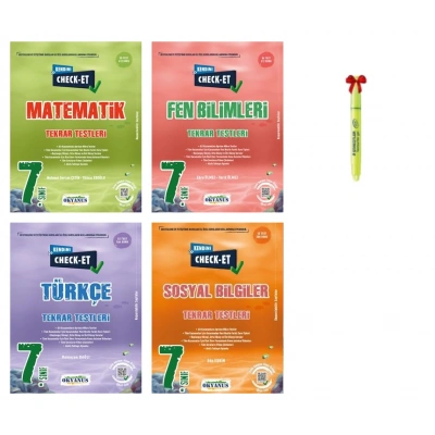 7.Sınıf CHECK-ET Matematik Fen Bilimleri Türkçe Sosyal Tekrar Testleri
