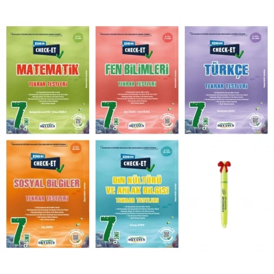 7.Sınıf CHECK-ET Matematik Fen Türkçe Sosyal Din Tekrar Testleri