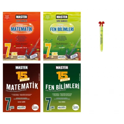 7.Sınıf Master Mat Fen Soru Bankası ve Master Mat Fen 15 Deneme