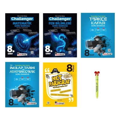 LGS 8.Sınıf Challenger Mat Fen Türkçe İnkılap Kafası Net Paragraf Soru Bankası