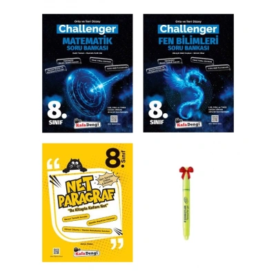 LGS 8.Sınıf Challenger Matematik Fen Bilimleri Net Paragraf Soru Bankası