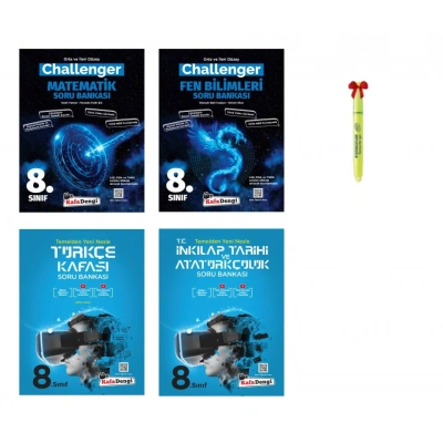 LGS 8.Sınıf Challenger Matematik Fen ve Türkçe İnkılap Kafası Soru Bankası