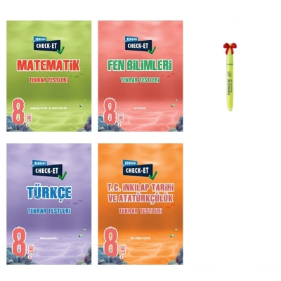 LGS 8.Sınıf CHECK-ET Matematik Fen Türkçe İnkılap Tekrar Testleri