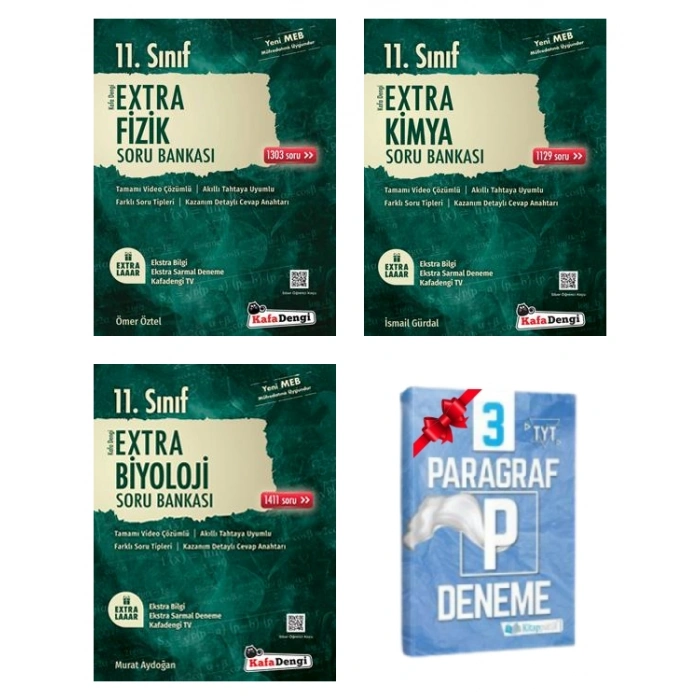 11.Sınıf Extra Fizik Kimya ve Biyoloji Soru Bankası