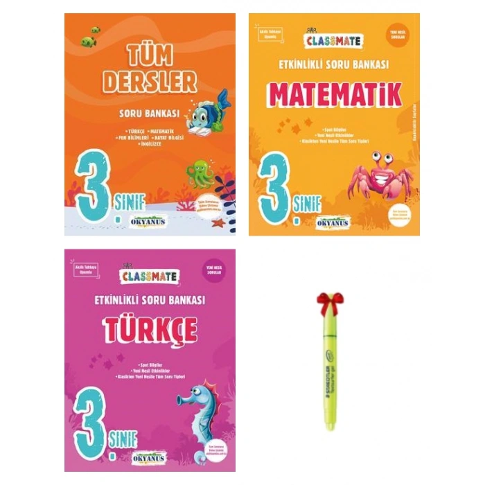 3.Sınıf Classmate Tüm Dersler Matematik ve Türkçe