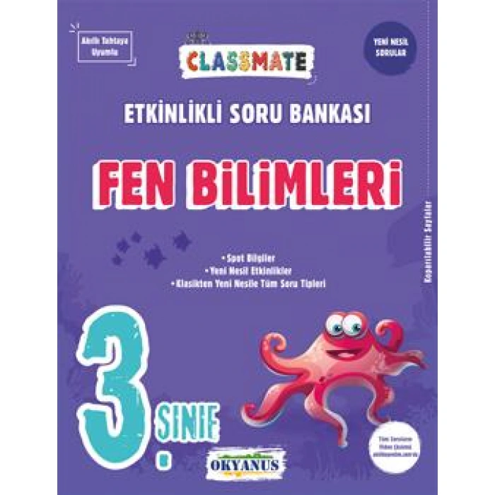 3. Sınıf Classmate Fen Bilimleri Etkinlikli Soru Bankası