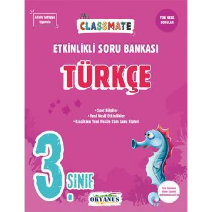 3. Sınıf Classmate Türkçe Etkinlikli Soru Bankası