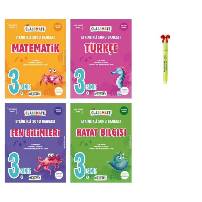 3.Sınıf Classmate Matematik Türkçe Fen Hayat Bilgisi