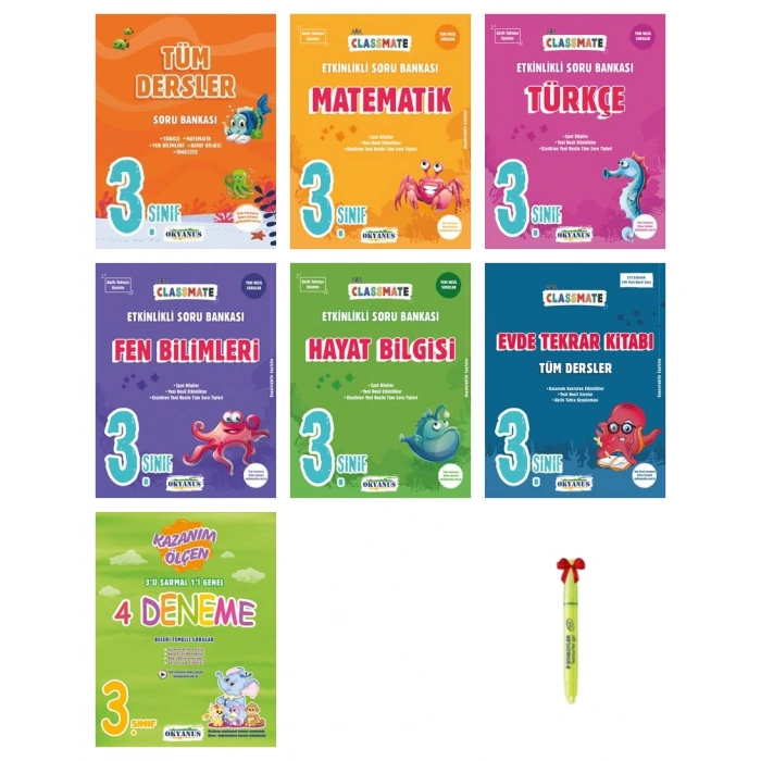 3.Sınıf Classmate Tüm Dersler FULL Set ( 7 Kitap )
