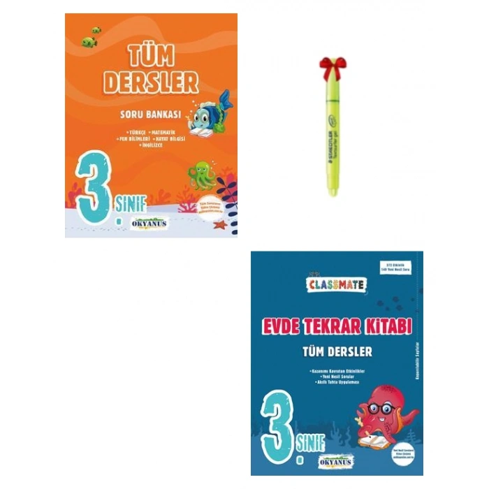 3.Sınıf Tüm Dersler ve Classmate Evde Tekrar Kitabı