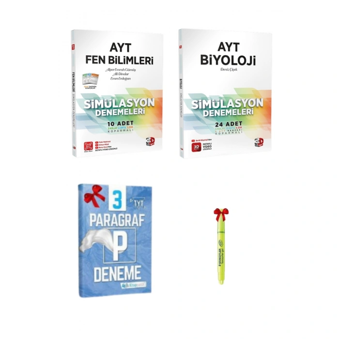 3D Yayınları AYT Fen Bilimleri ve Biyoloji Simülasyon Denemeleri Tamamı Video Çözümlü