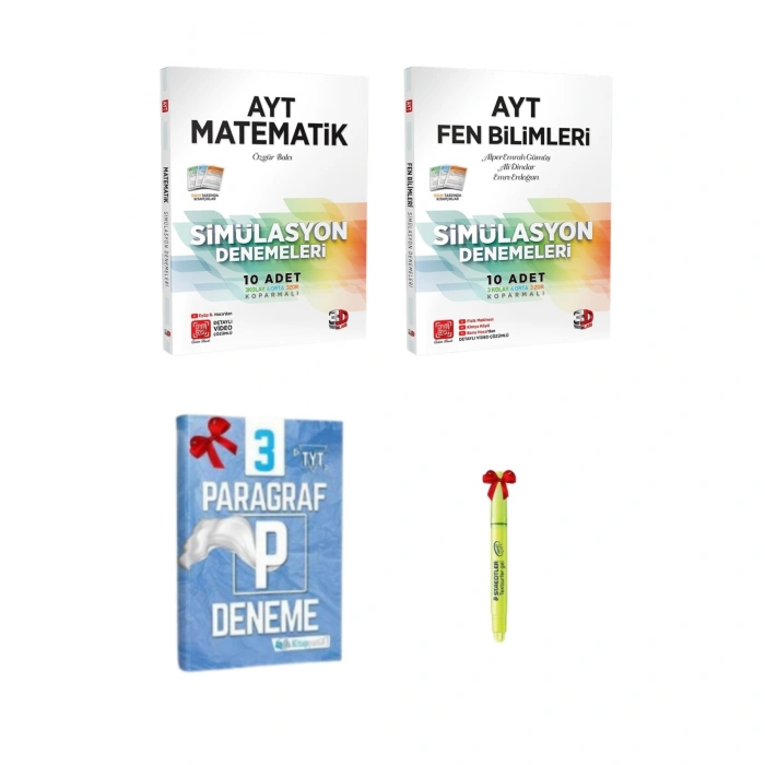 3D Yayınları AYT Matematik ve Fen Bilimleri Denemeleri Tamamı Video Çözümlü