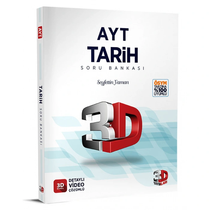 3D Yayınları AYT Tarih Soru Bankası Tamamı Video Çözümlü
