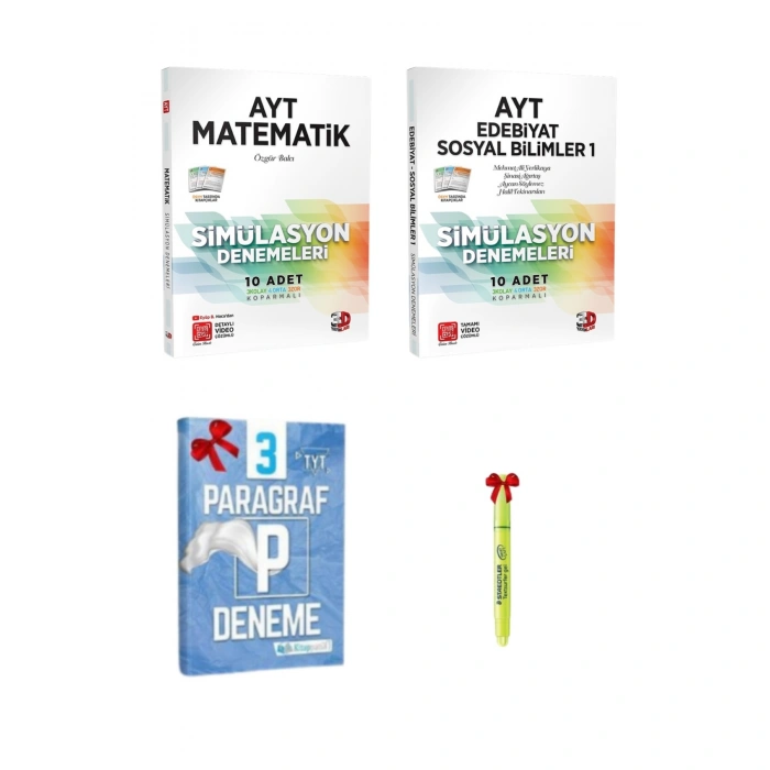 3D Yayınları AYTMatematik+Ayt Edebiyat Sosyal Bilimler-1 deneme