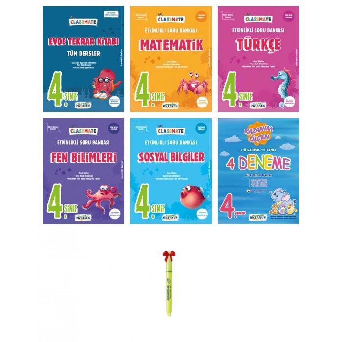 4.Sınıf Classmate Evde Tekrar Matematik Türkçe Fen Sosyal 4lü Deneme