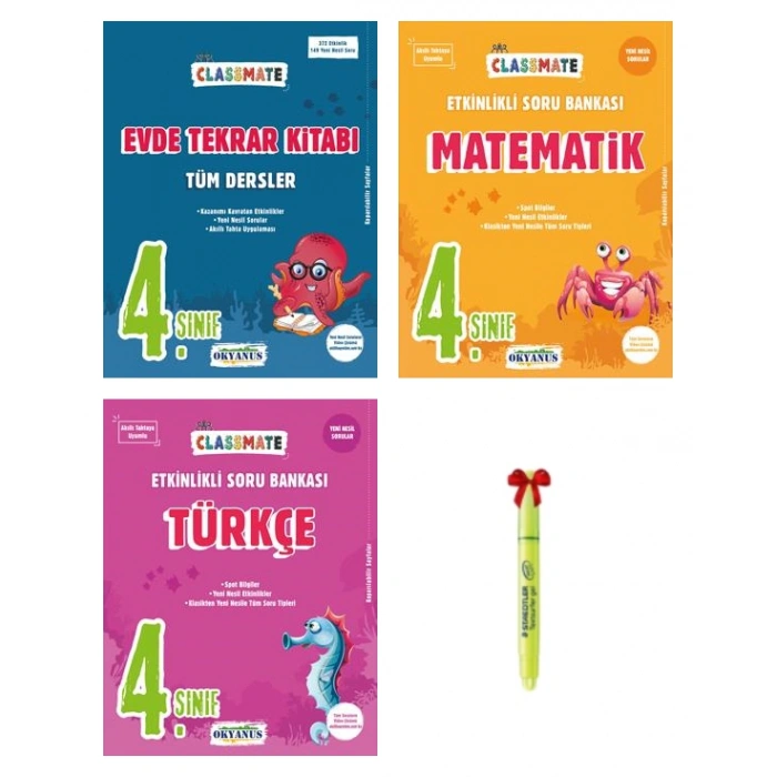 4.Sınıf Classmate Evde Tekrar Matematik ve Türkçe
