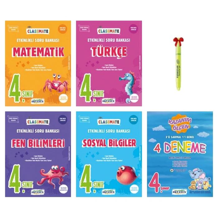 4.Sınıf Classmate Matematik Türkçe Fen Sosyal 4lü Deneme