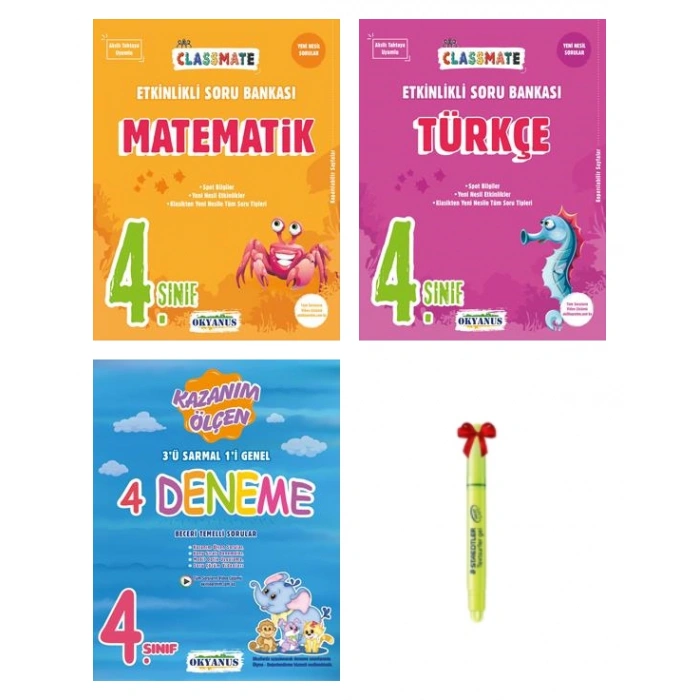 4.Sınıf Classmate Matematik Türkçe ve 4lü Deneme