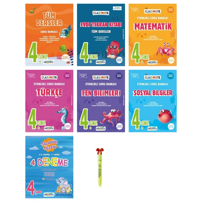 4.Sınıf Tüm Dersler FULL Set ( 7 Kitap )