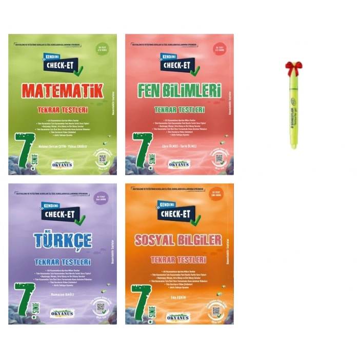 7.Sınıf CHECK-ET Matematik Fen Bilimleri Türkçe Sosyal Tekrar Testleri